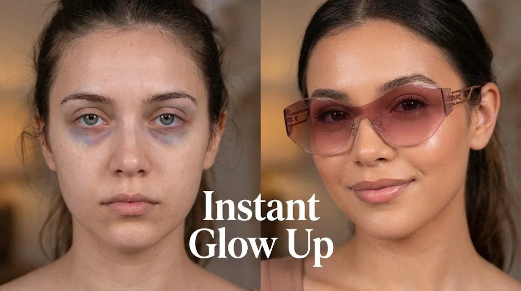 Too Tired for Makeup? How Tinted Sunglasses Hide Dark Circles & Add Glow