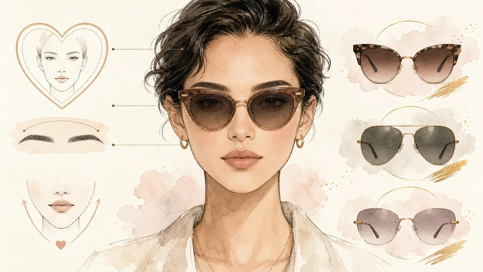 Best Sunglasses for Heart-Shaped Faces: Balance Forehead & Chin