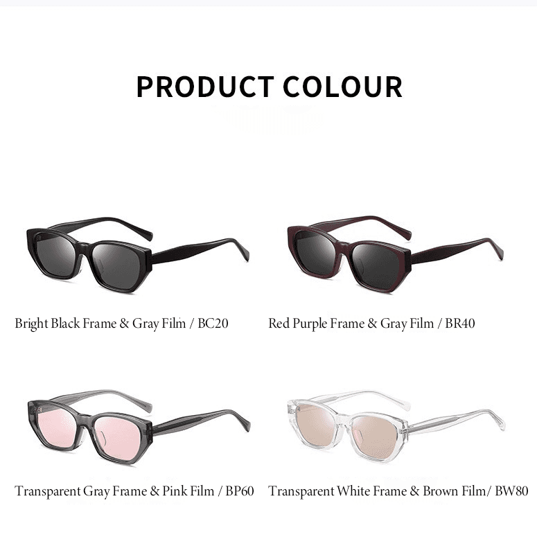 BAPORSSA GM Style High-definition Nylon and Sheet Material Cat-eye Sunglasses for Women - Stylish, Sun Protection, Retro and Trendy Design