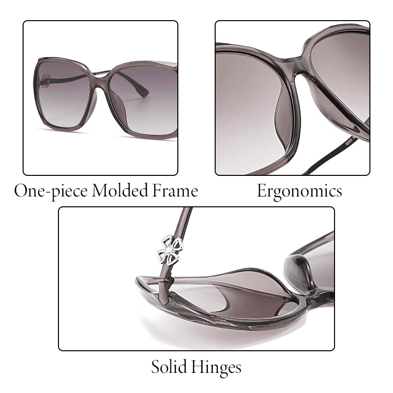 BAPORSSA Classic Gradient Sunglasses Large Full Frame Four-Leaf Clover B6263 / 59-15-143