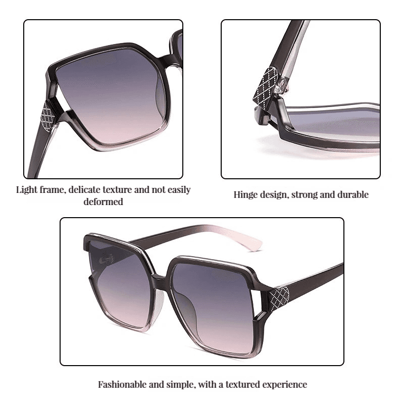 BAPORSSA Stylish Square-frame Ladies' Sunglasses with UV380 Nylon Lenses