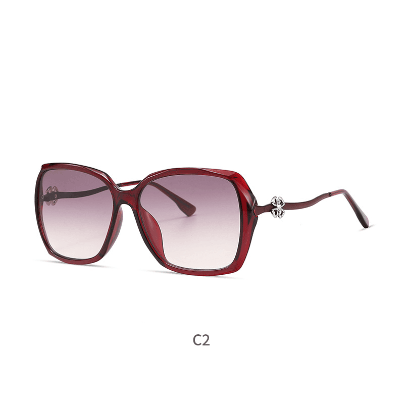 BAPORSSA Classic Gradient Sunglasses Large Full Frame Four-Leaf Clover