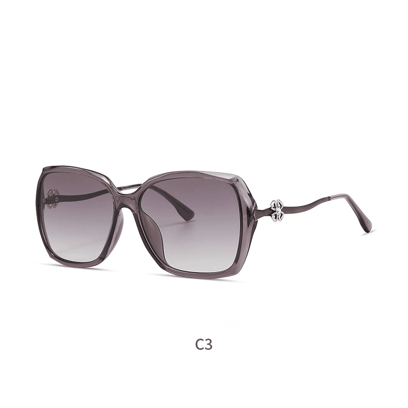 BAPORSSA Classic Gradient Sunglasses Large Full Frame Four-Leaf Clover