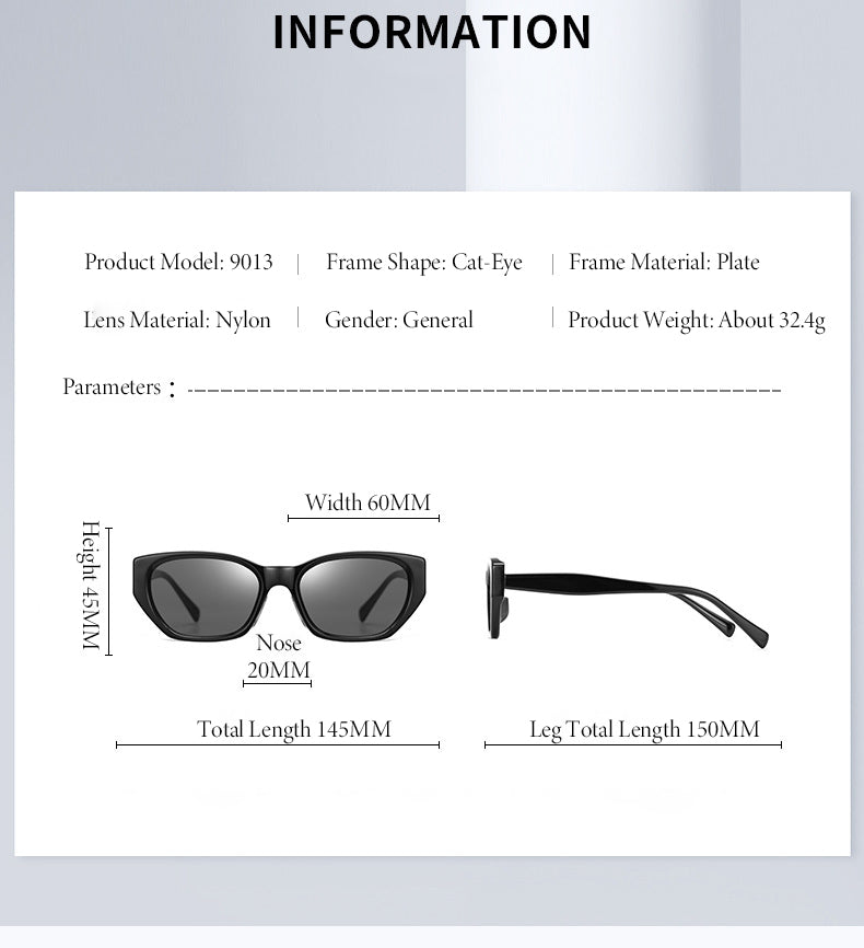 BAPORSSA GM Style High-definition Nylon and Sheet Material Cat-eye Sunglasses for Women - Stylish, Sun Protection, Retro and Trendy Design