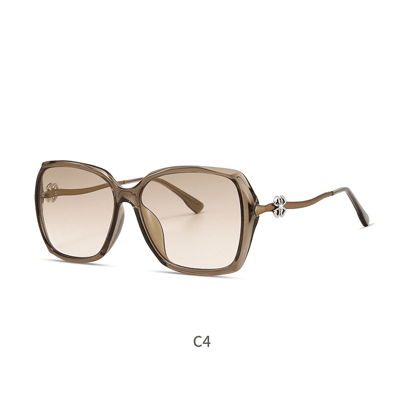 BAPORSSA Classic Gradient Sunglasses Large Full Frame Four-Leaf Clover