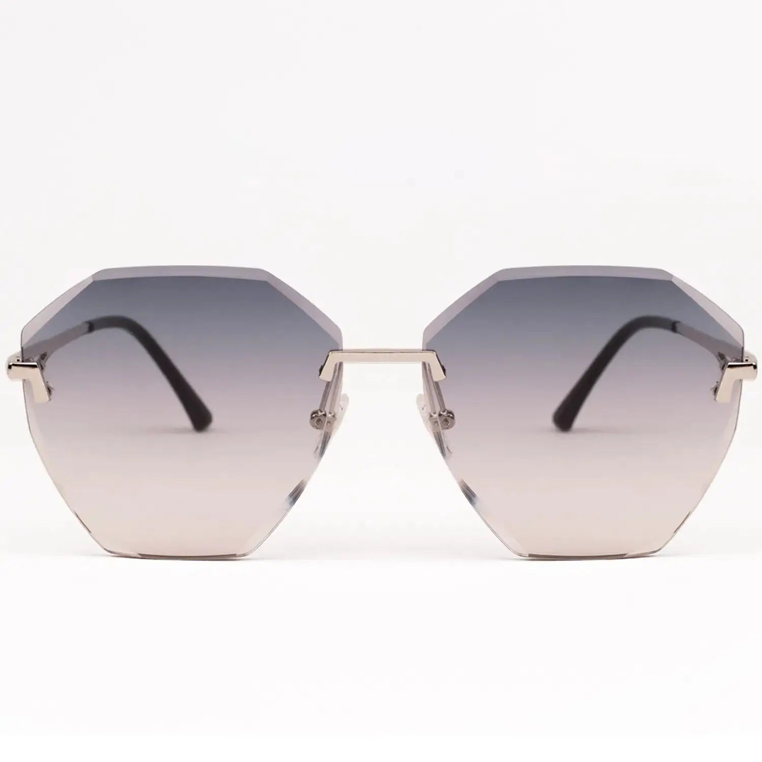 BAPORSSA Light-sensitive Color Change Sunglasses - Glod Frame UV Protection Gradient