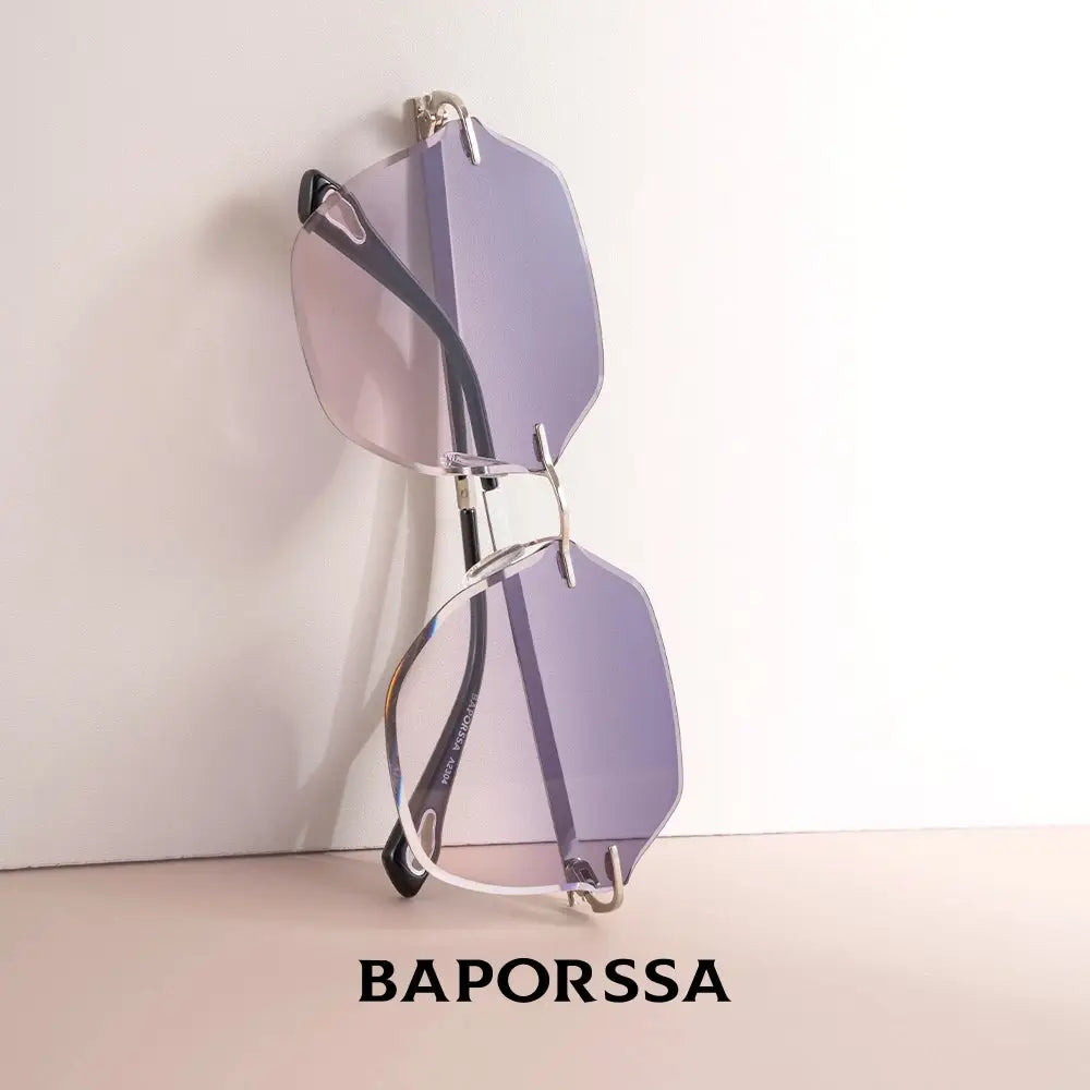 BAPORSSA Frameless Elegance Sunglasses Gradient - Stylish Shades with UV400 Protection