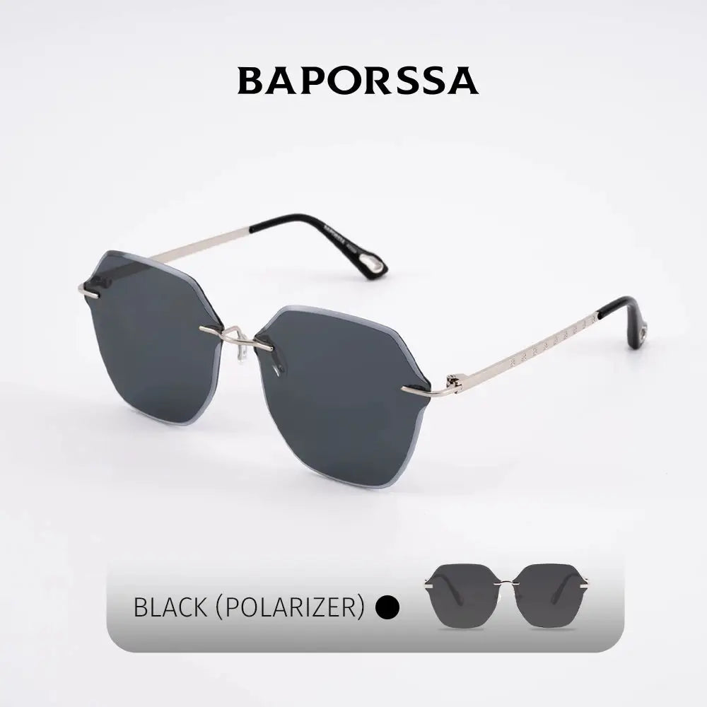 BAPORSSA Frameless Elegance Sunglasses Gradient - Stylish Shades with UV400 Protection
