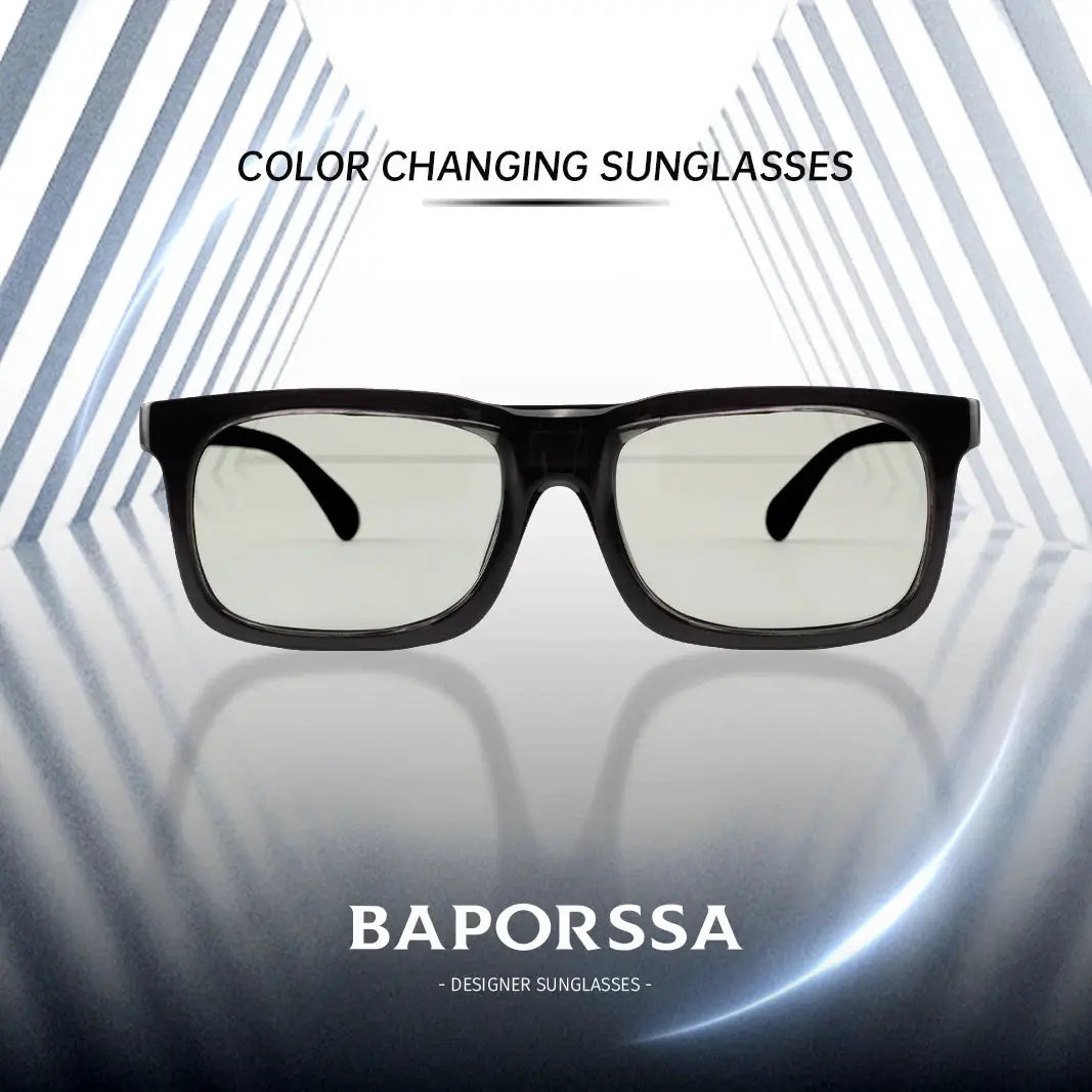 BAPORSSA Ultra-Fast Photochromic Polarized Rectangle Sunglasses – C2437/C2439