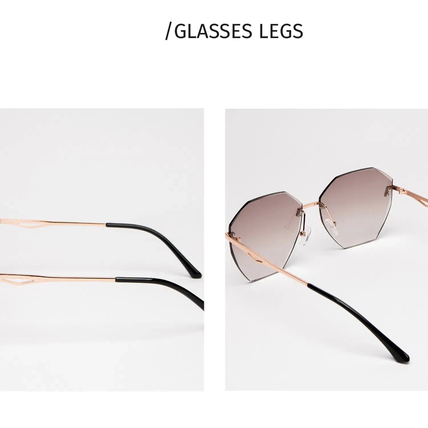 BAPORSSA Light-sensitive Color Change Sunglasses - Glod Frame UV Protection Gradient