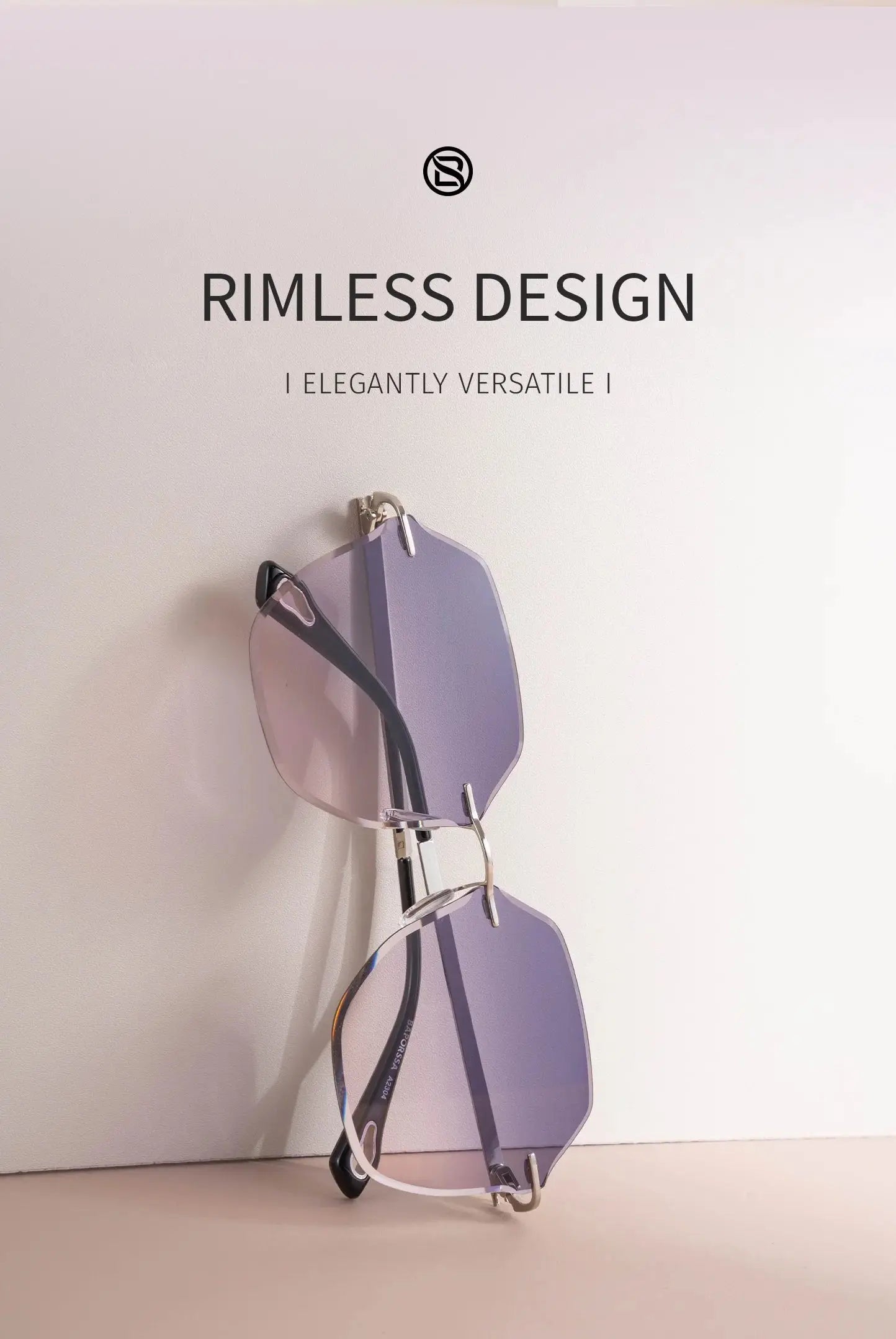 BAPORSSA Frameless Elegance Sunglasses Gradient - Stylish Shades with UV400 Protection