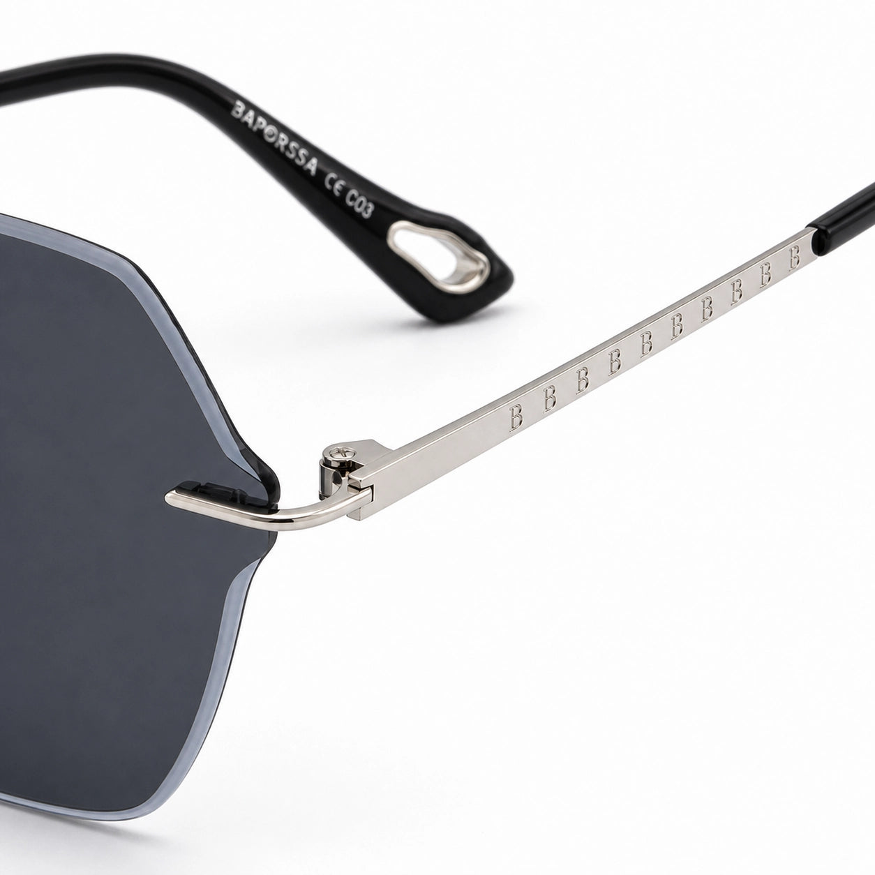 Air Black BAPORSSA sunglasses lens detail view