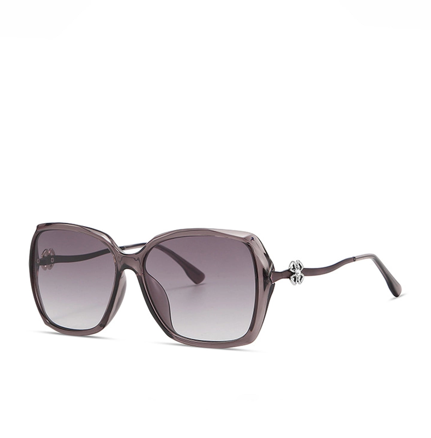 Sunglasses with a gradient lens on a white background