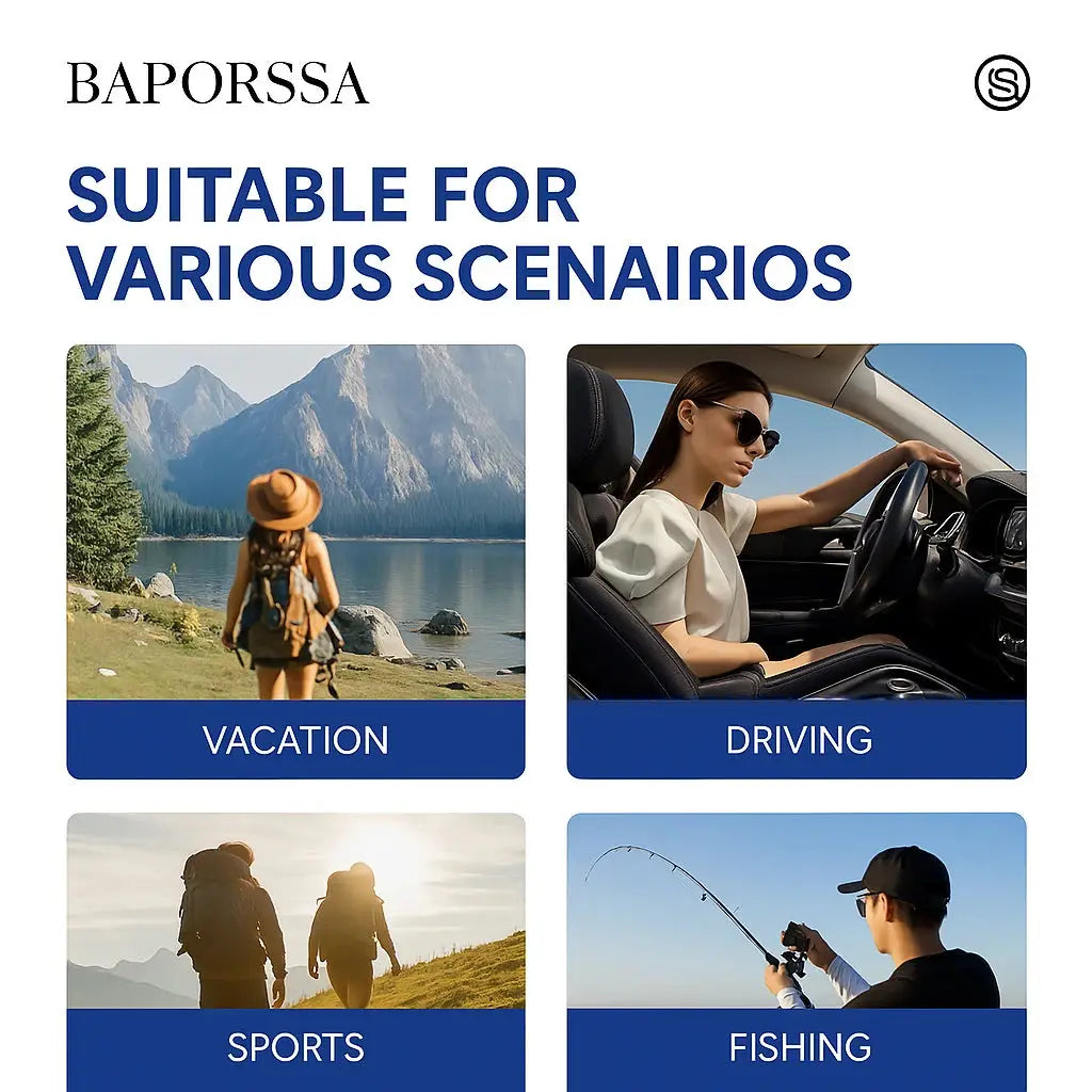 BAPORSSA 2024 Luxury Round Rimless Sunglasses Gradient Stylish Style