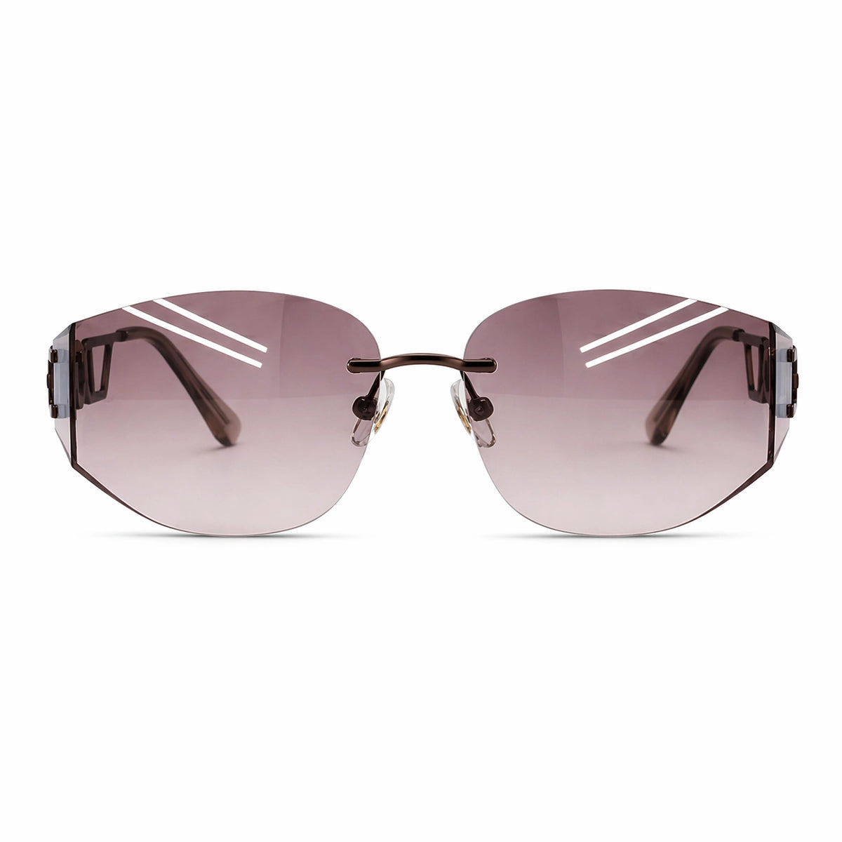 BAPORSSA Muse cat-eye sunglasses with gradient lenses, shown from the front