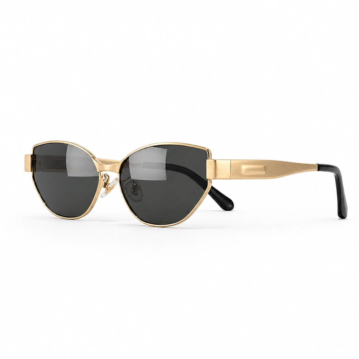 BAPORSSA Sunglasses black gold three quarter view