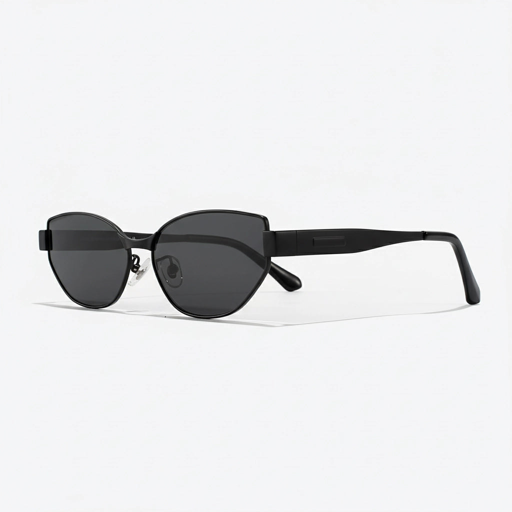 BaporssaCat-EyeSunglassesFrontView_MatteBlackPolarized_1