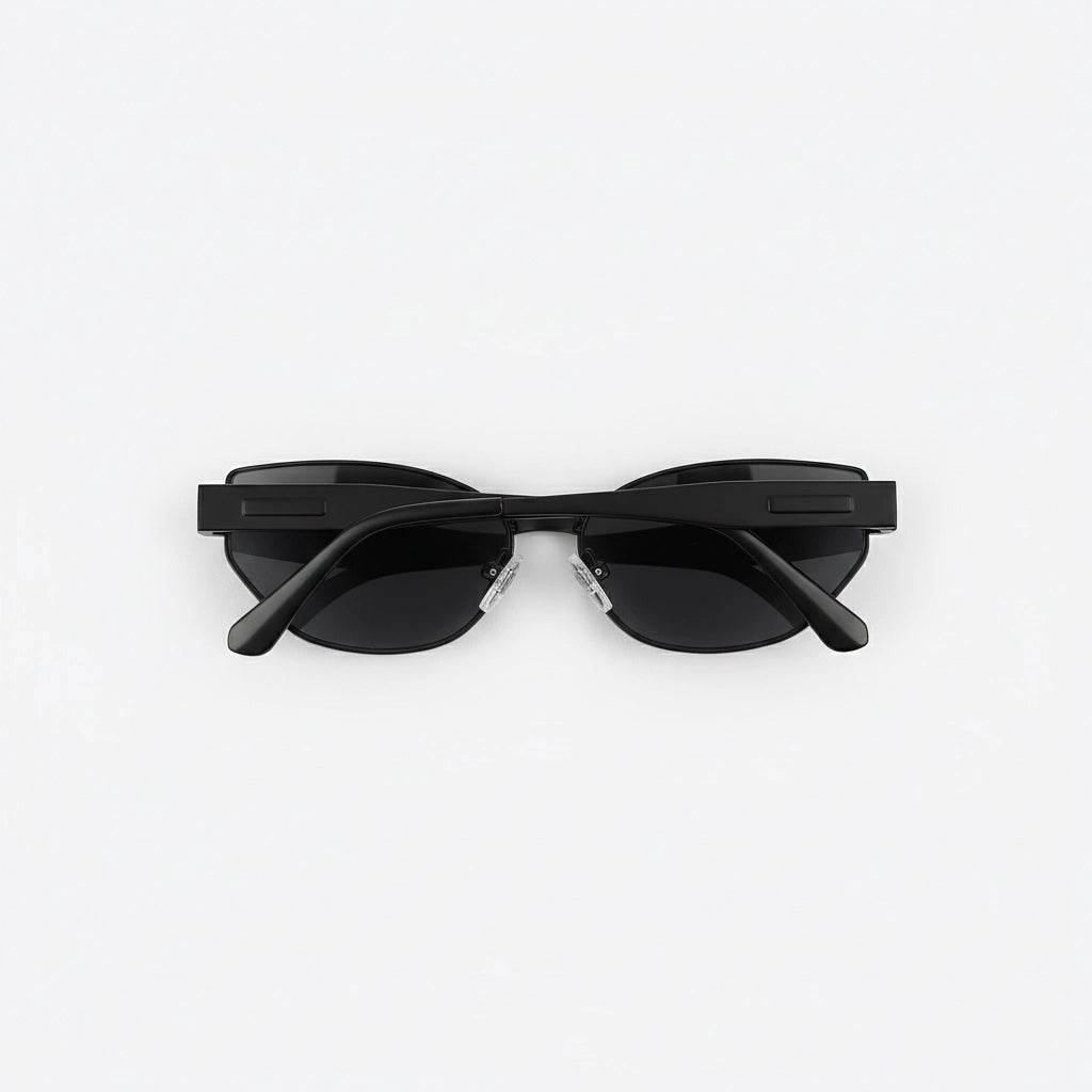 BaporssaCat-EyeSunglassesFrontView_MatteBlackPolarized_5