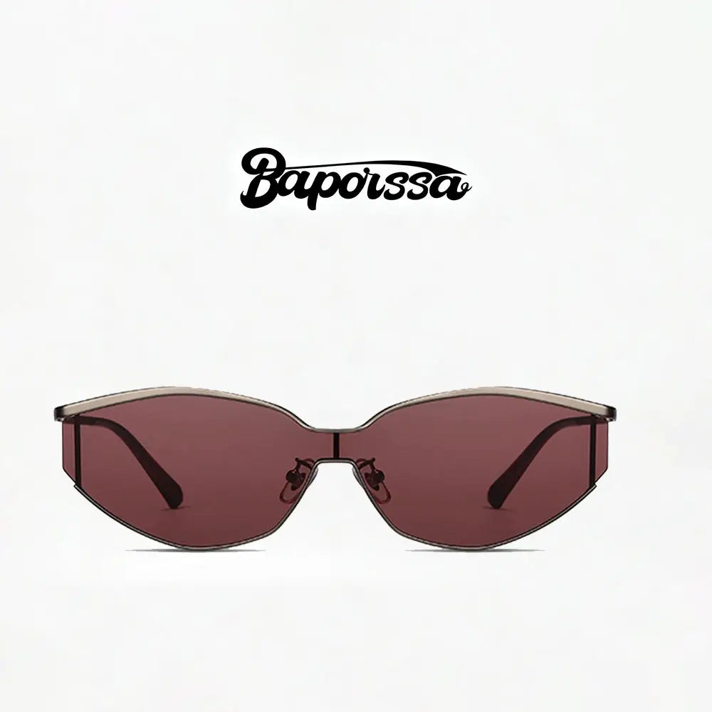 Baporssa Y2K Cat-Eye Sunglasses – Gradient Red & Coffee Edition