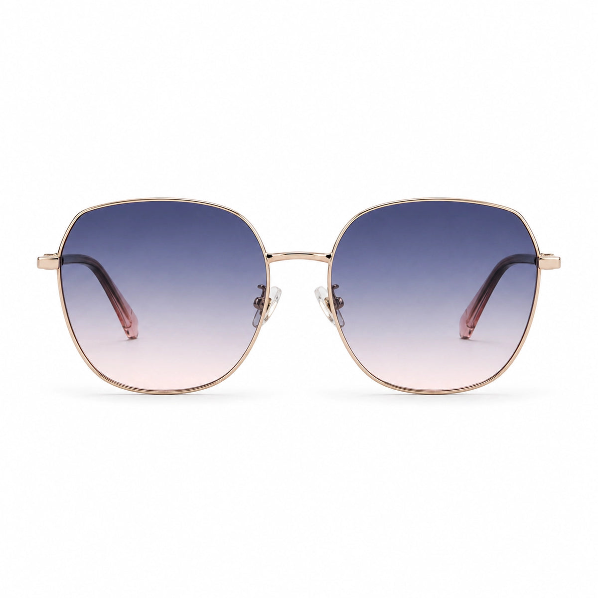 BAPORSSA Luma metal sunglasses with polarized lenses, shown in a close-up detail view