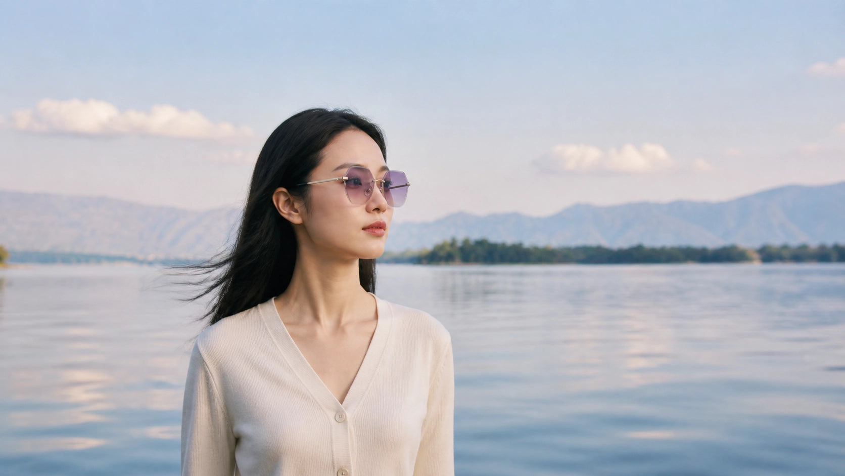 BAPORSSA rimless sunglasses banner the vision lab 1
