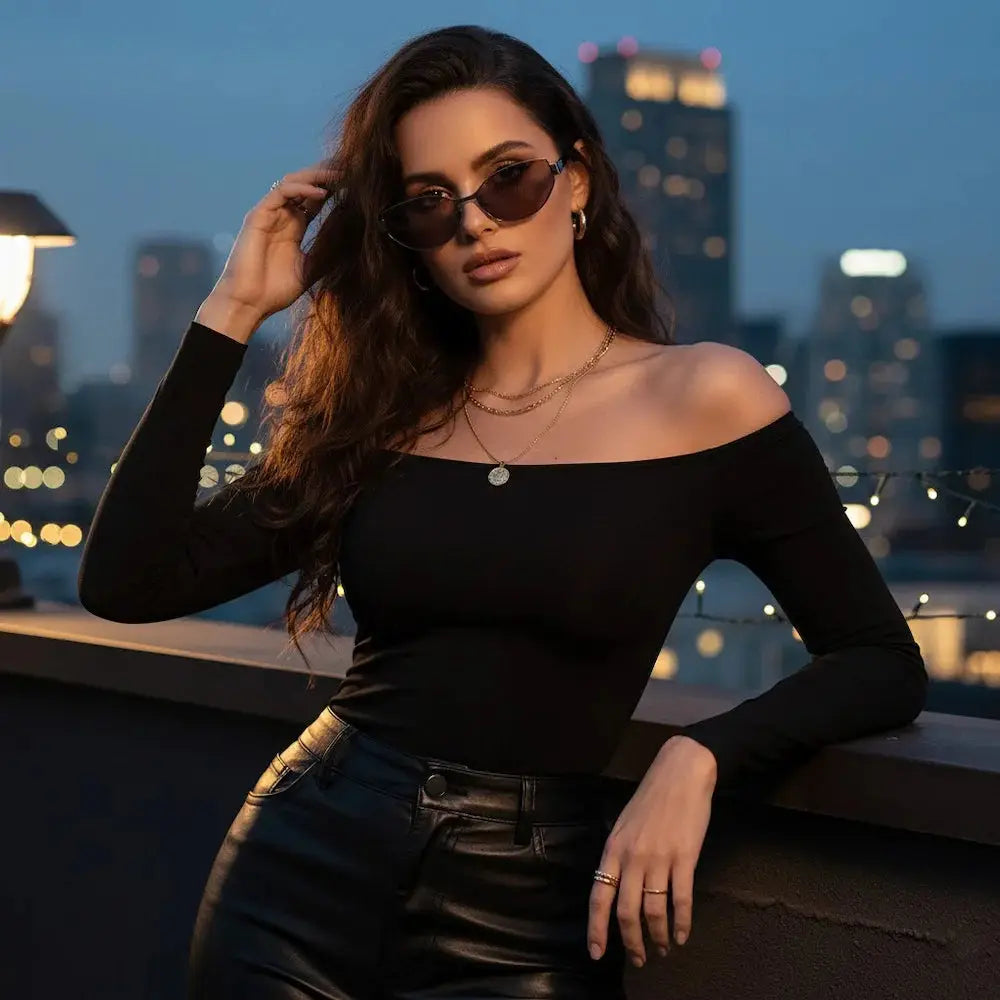 Click to zoom – Ultra-light titanium cat-eye sunglasses | UV400 protectio