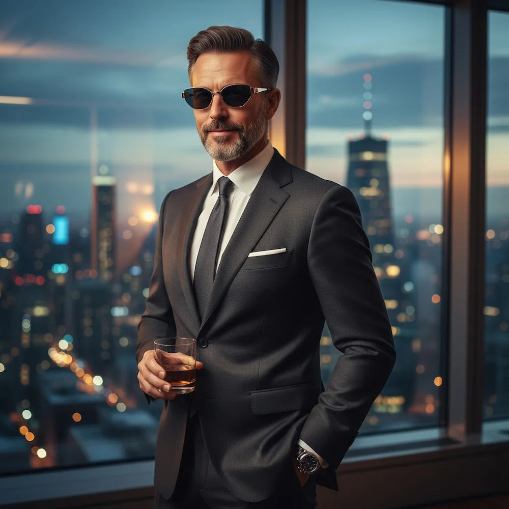 Baporssa Gold Titanium Sunglasses – Polarized Executive Edition