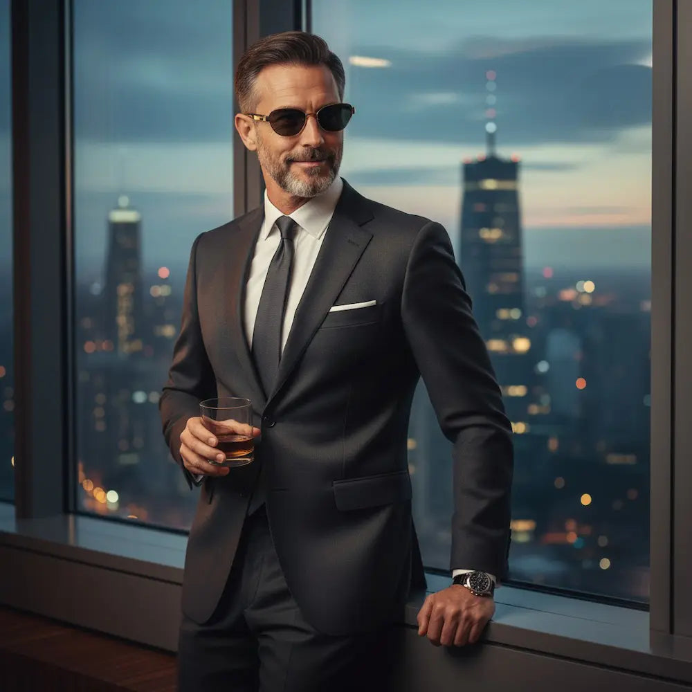 Baporssa Gold Titanium Sunglasses – Polarized Executive Edition