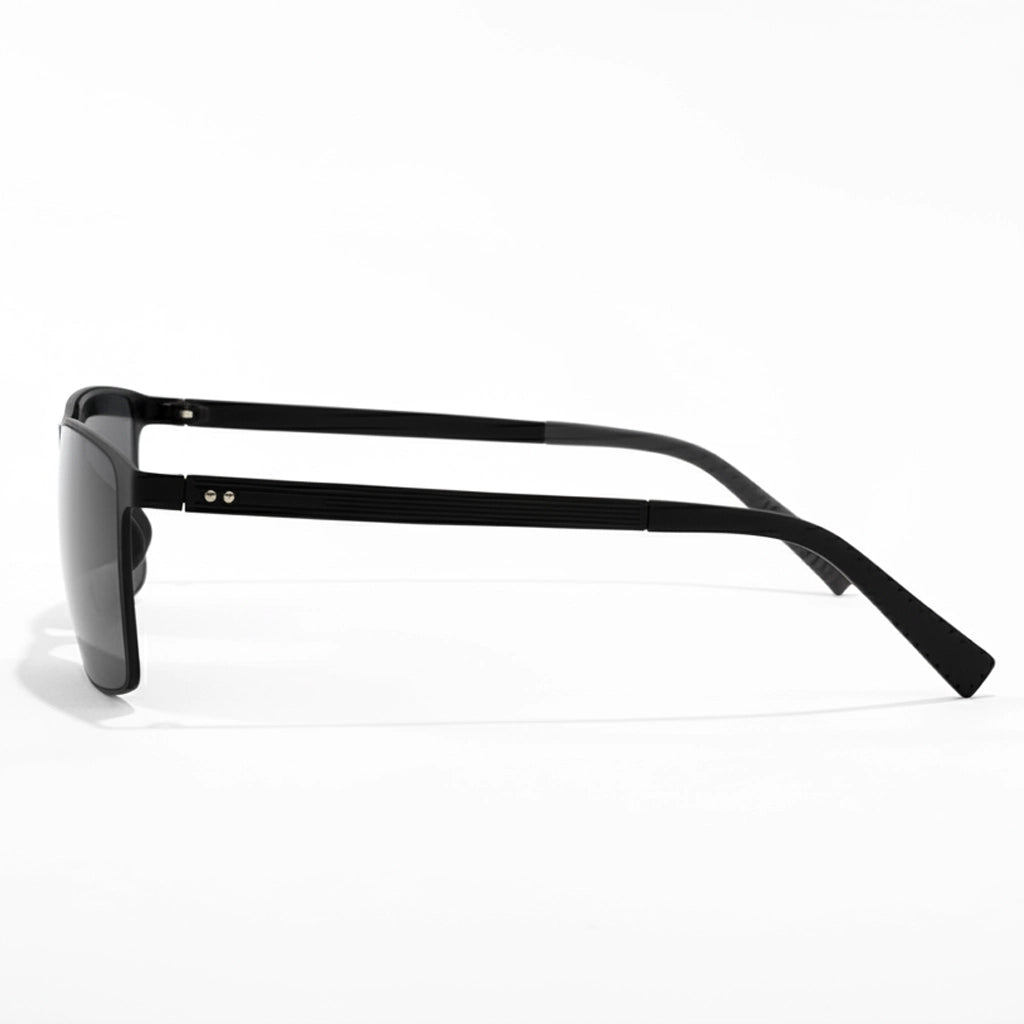Black sunglasses on a white background