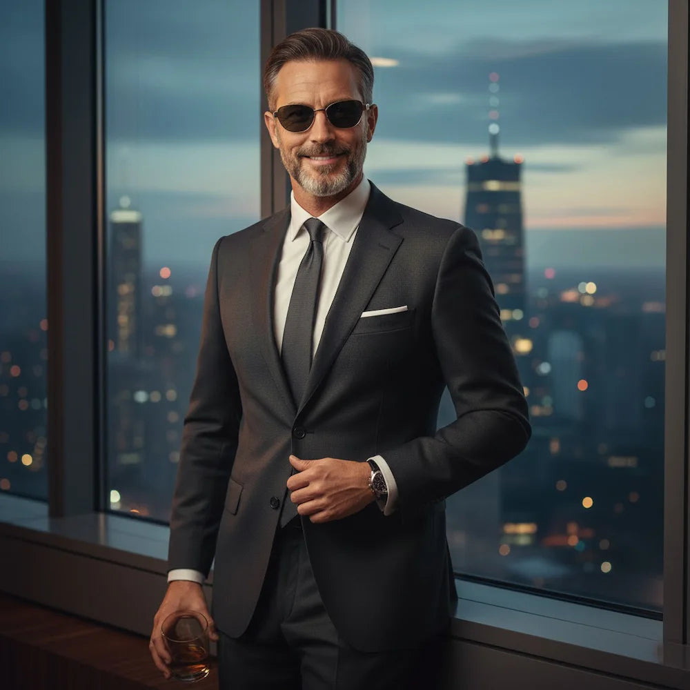 Baporssa Gold Titanium Sunglasses – Polarized Executive Edition