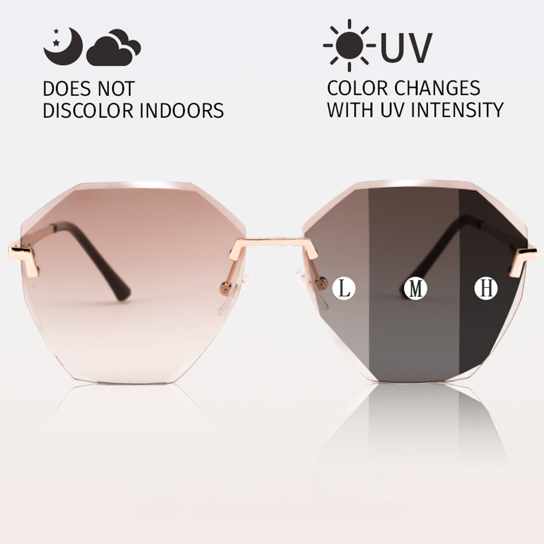 OPTIMIZE BACKUP PRODUCT Modern Oversized Sunglasses BAPORSSA Glod Frame Gradient Gray to Peach Lenses