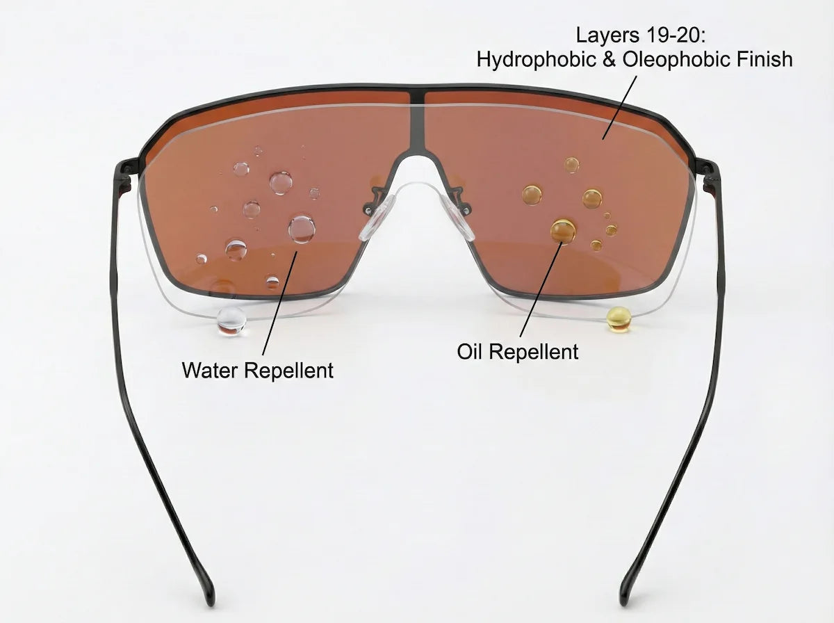 Water and oil repellent finish.