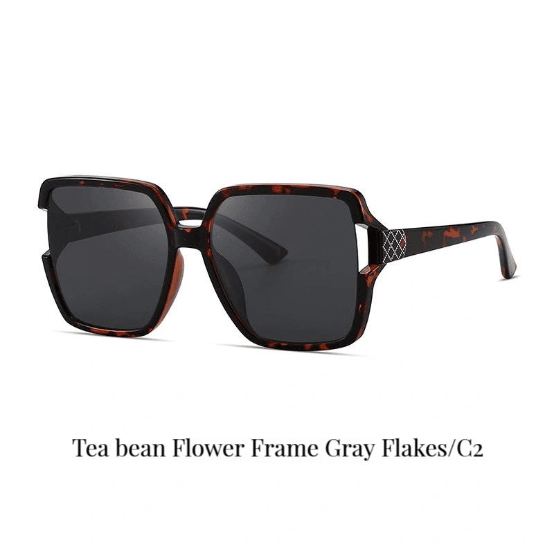 BAPORSSA Stylish Square-frame Ladies' Sunglasses with UV380 Nylon Lenses