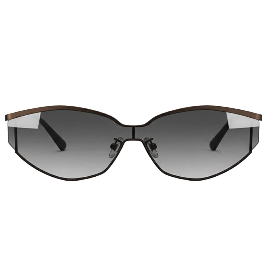 BAPORSSA Volt cat-eye sunglasses with gradient lenses, shown from the side