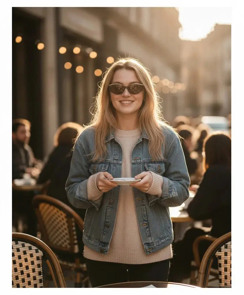 WomanWearingBaporssaY2KCat-EyeSunglasses_StreetCafeLook