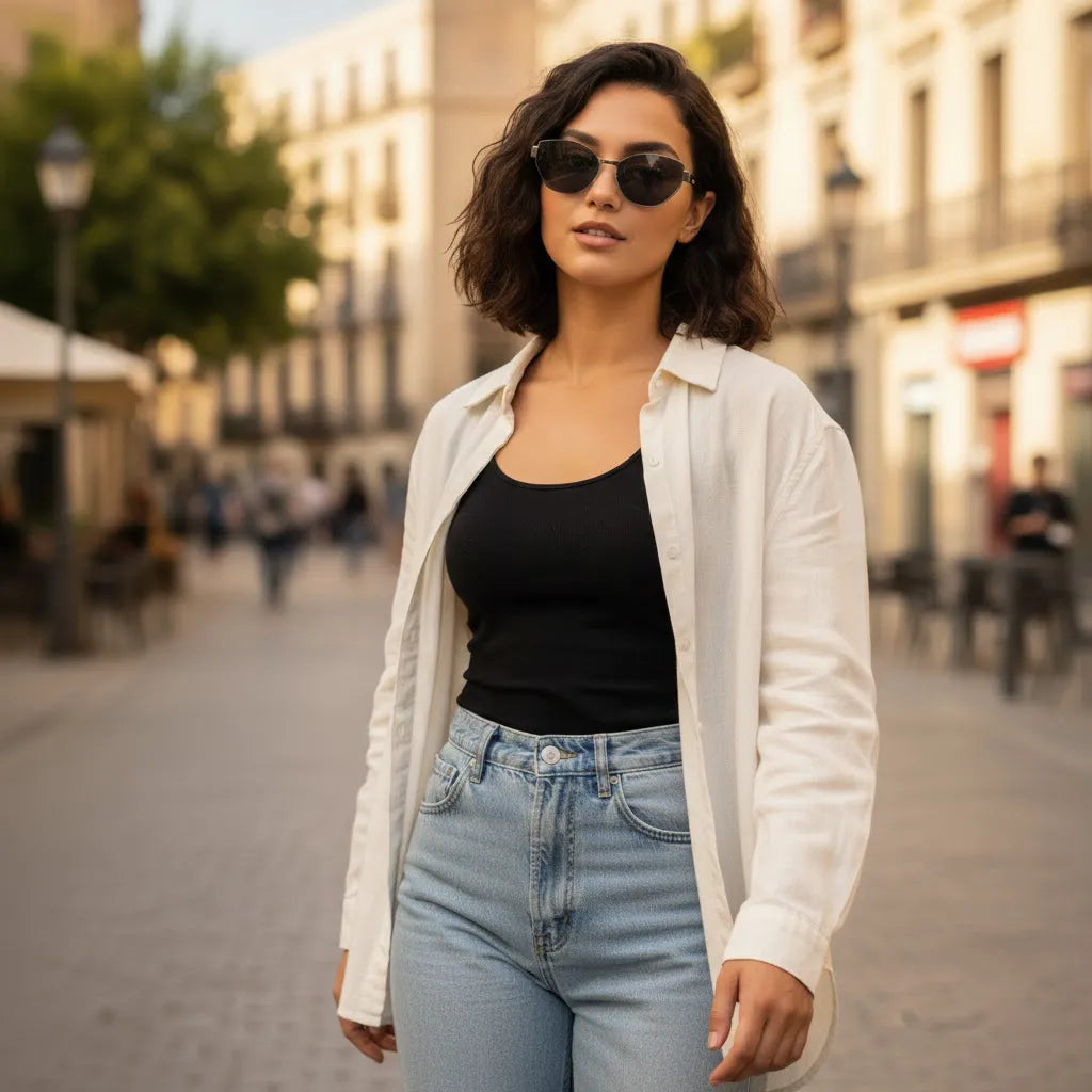 Baporssa Сучасні Титанові Сонцезахисні Окуляри «Котяче Око» – Темно-Сірий B7285