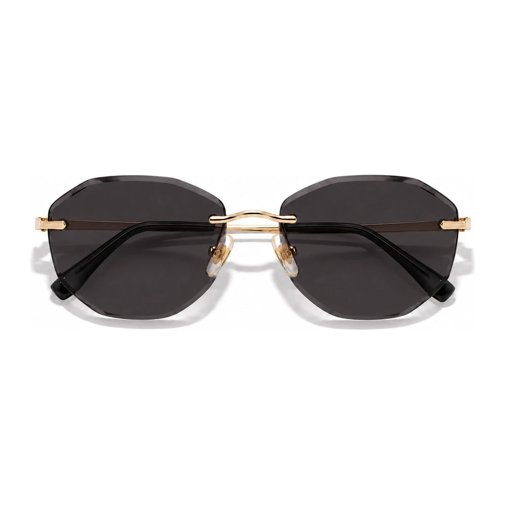 Óculos de sol Backbone minimalistas sem aro com lentes degradé in Noir Carbon