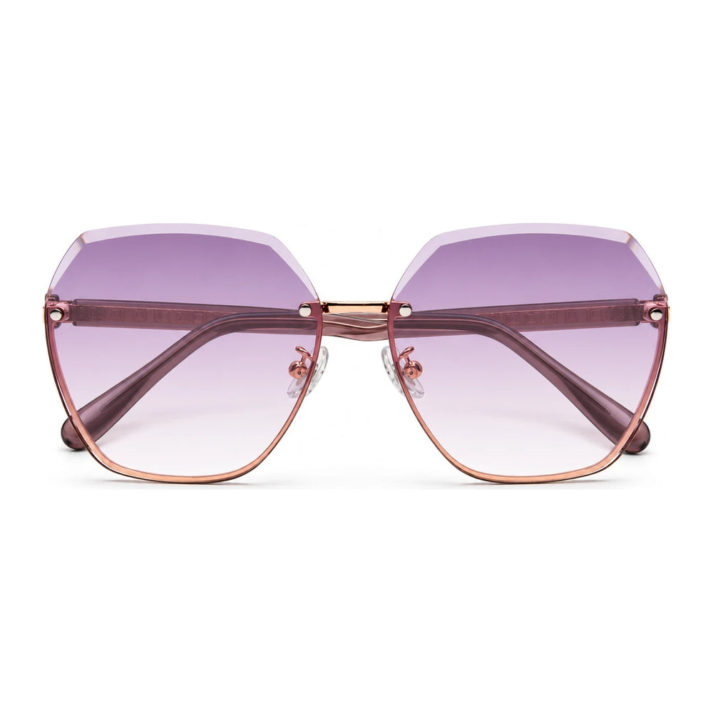 Óculos de sol Contour oversized sem aro com lentes degradé in Purple