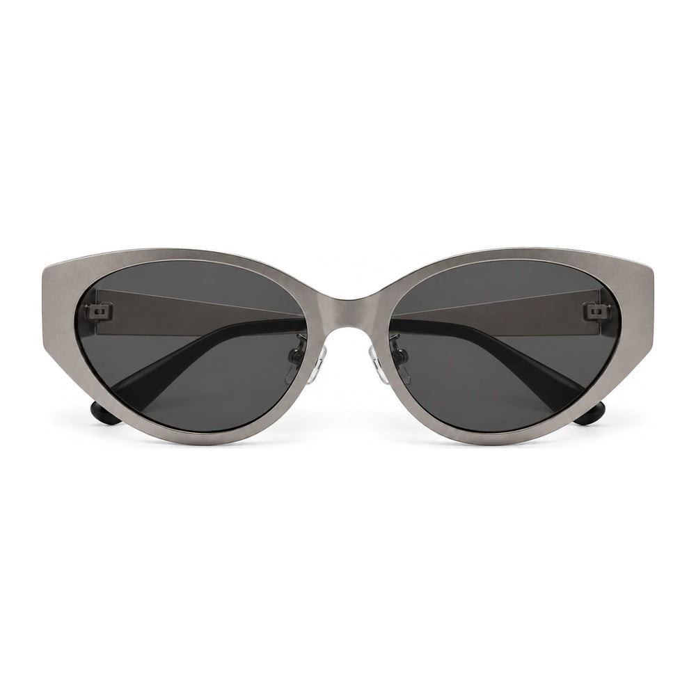 Lyra Acetate Cat-Eye Sunglasses in Silver
