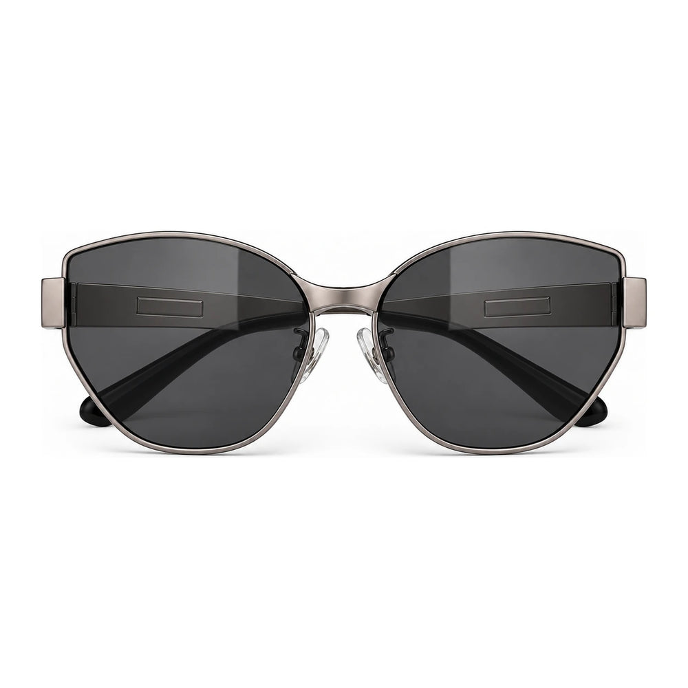 Óculos de sol Onyx olho de gato polarizados em titânio in Grey