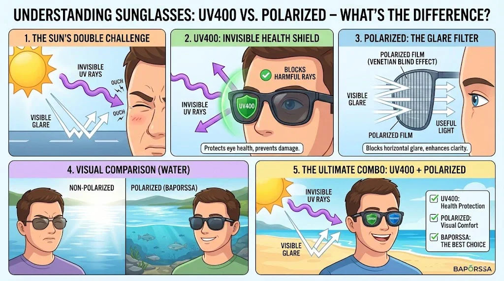 UV400 vs Polarized: Eye Protection & Glare Reduction What’s the Difference?