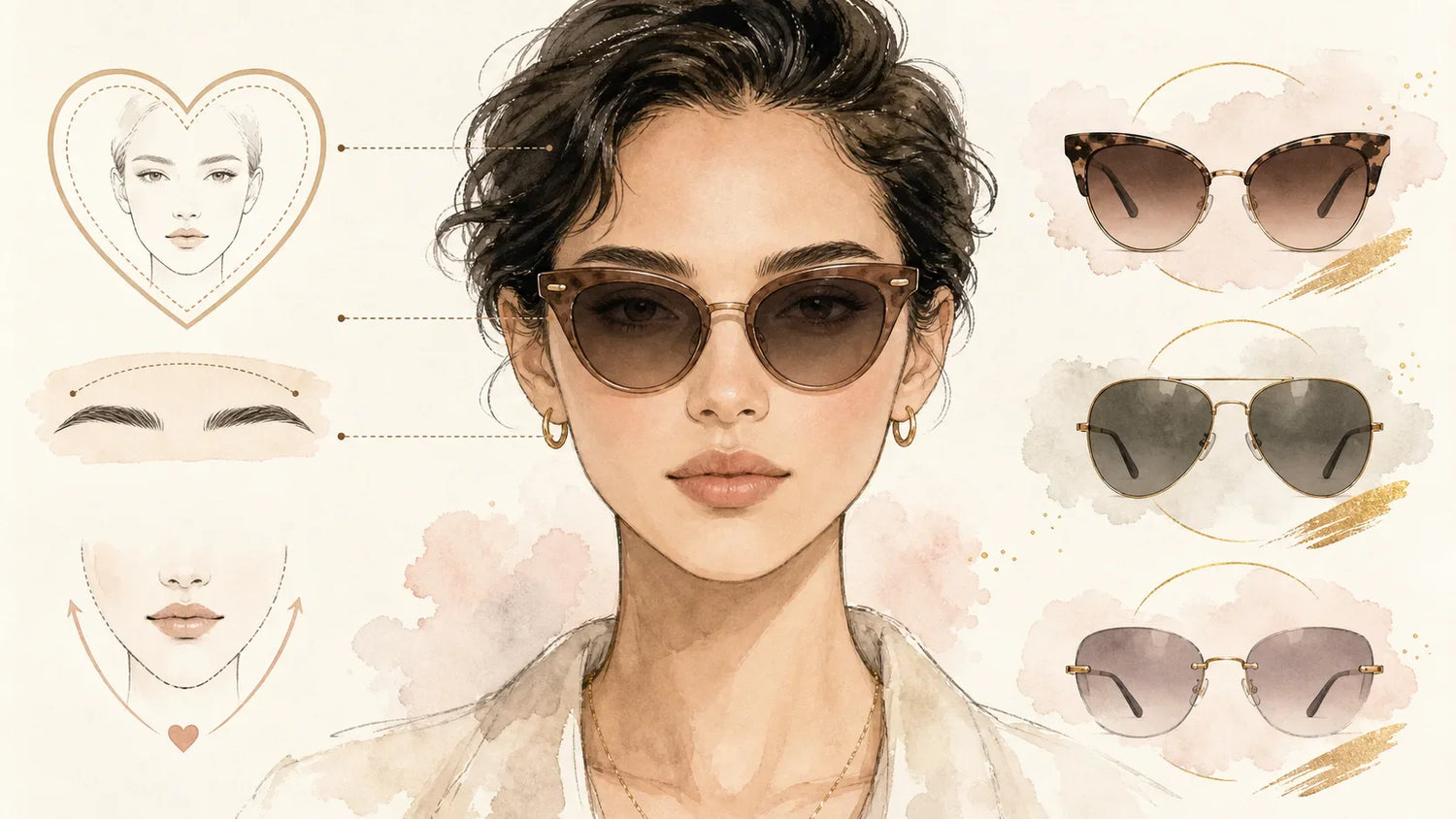 Best Sunglasses for Heart-Shaped Faces: Balance Forehead & Chin