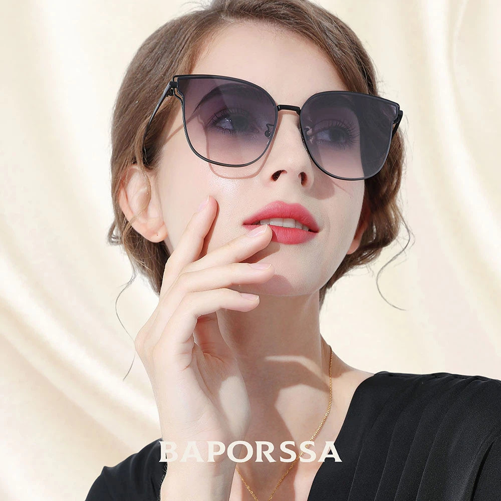 BAPORSSA 2025 Cat-Eye Gradient Sunglasses – Lightweight Fashionable Shades