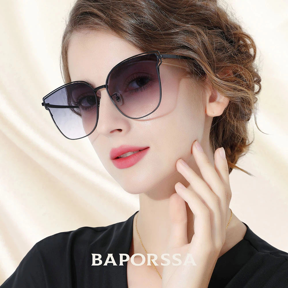 BAPORSSA 2025 Cat-Eye Gradient Sunglasses – Lightweight Fashionable Shades