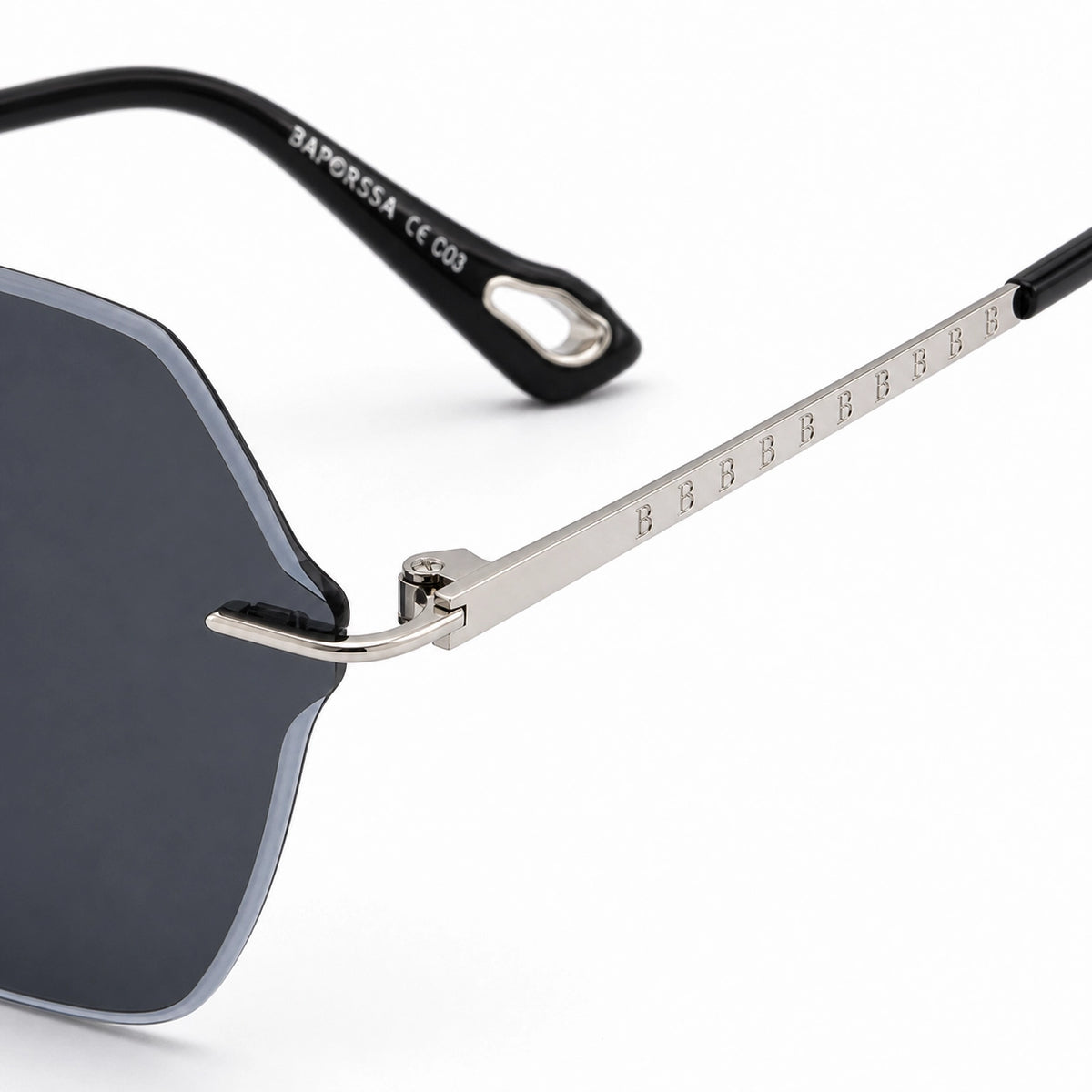Air Black BAPORSSA sunglasses lens detail view