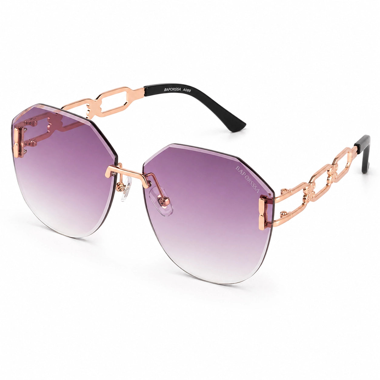 BAPORSSA Arc Sunglasses three quarter view Pink