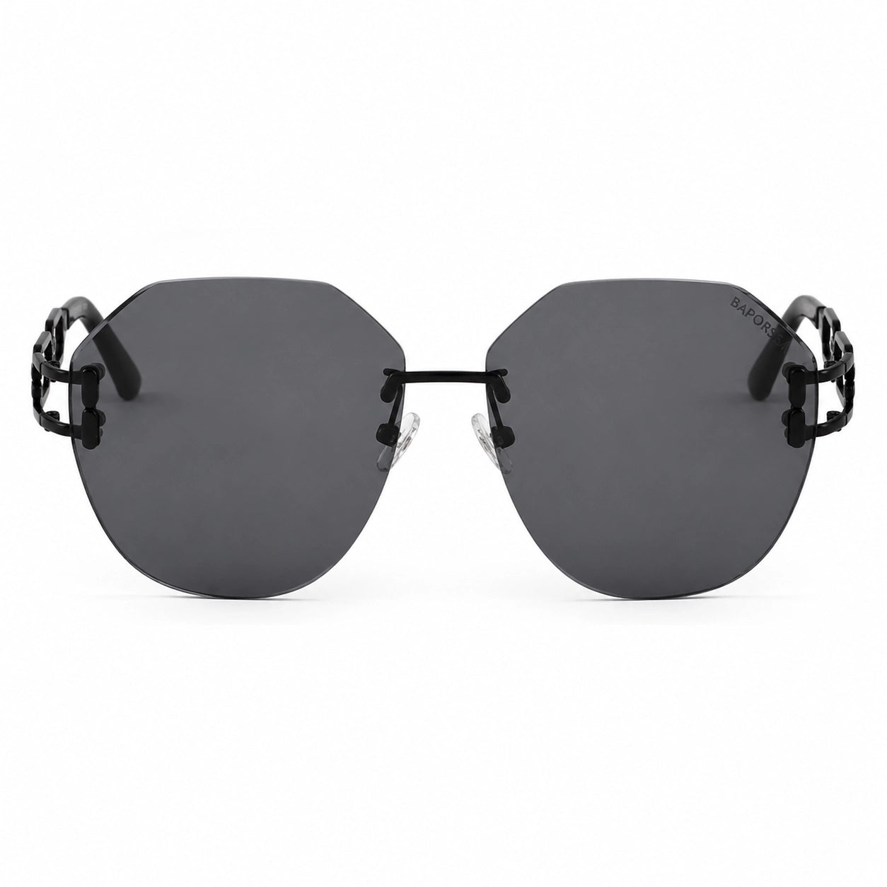 BAPORSSA Arc Sunglasses front BLACK