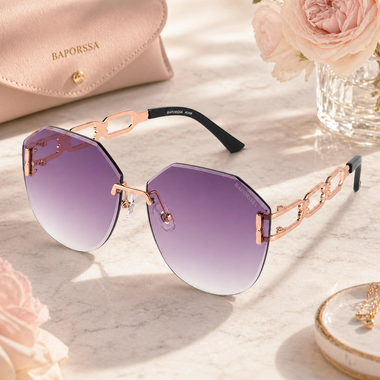 BAPORSSA Arc Sunglasses lifestyle scene Pink