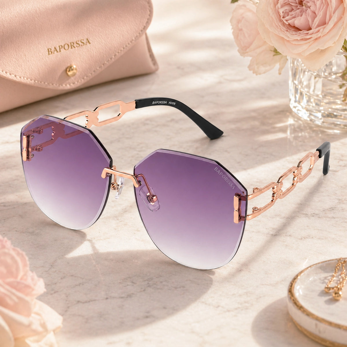 BAPORSSA Arc Sunglasses lifestyle scene Pink