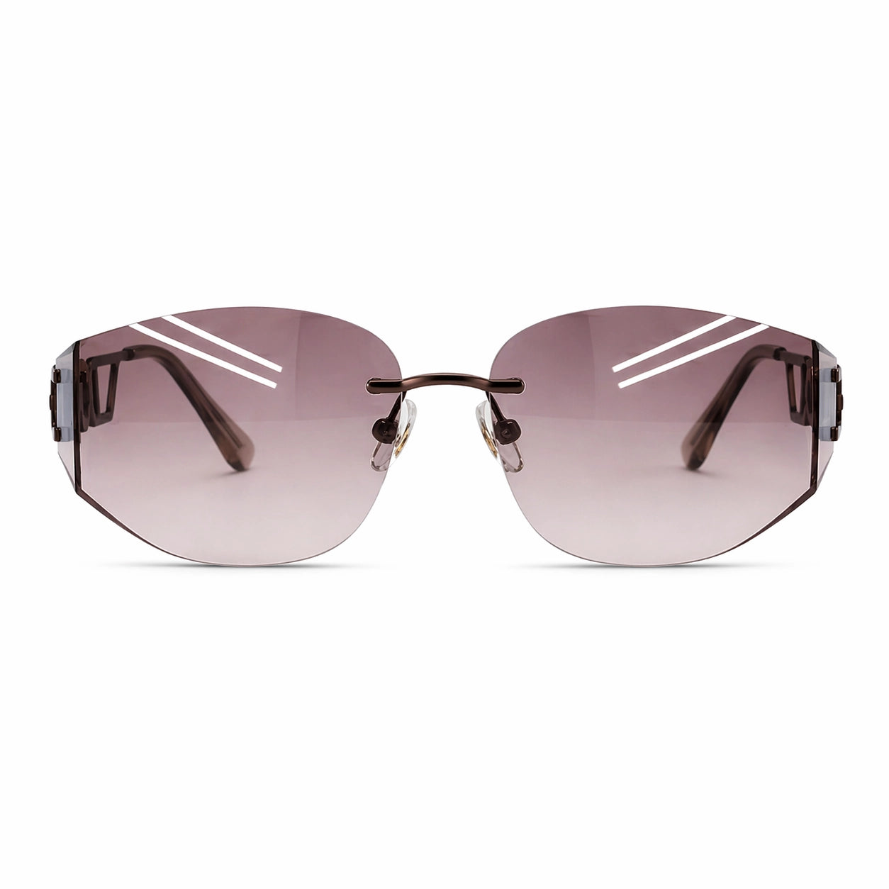 BAPORSSA Muse cat-eye sunglasses with gradient lenses, shown from the front